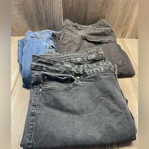 Jeans Women's Size 20 Lot of 3 Pairs Refuge + (1 Pair Distressed) Blue + Dark